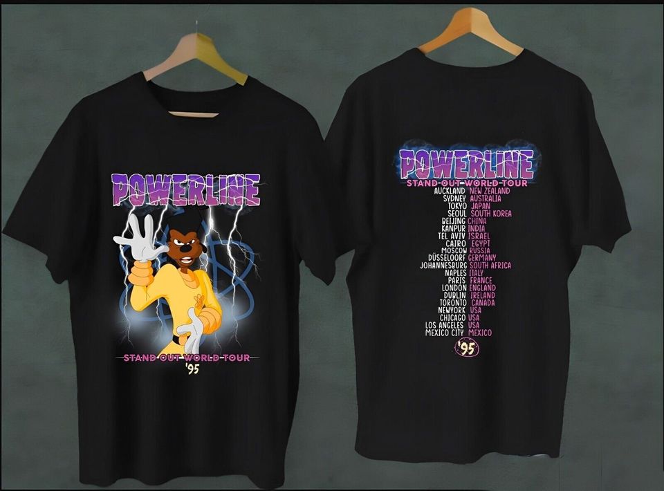 New A Goofy Movie Powerline Stand Out World Tour 95 Shirt, Powerline Stand Out Tour Shirt, Magic Kingdom