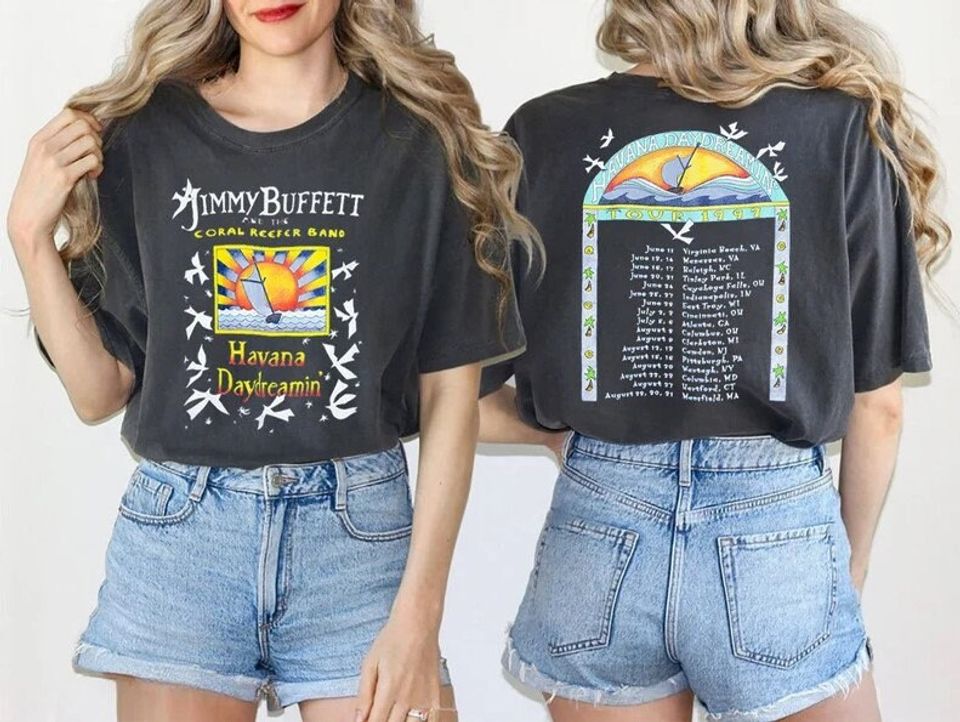 New Jimmy Buffett Shirt, Rare Jimmy Buffett Tour 1997 T-shirt, Vintage Jimmy Buffett