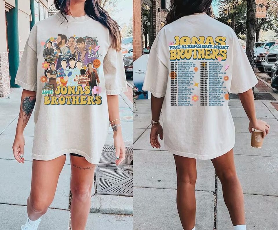 Vintage Jonas Brothers Band 2 Sides Shirt,