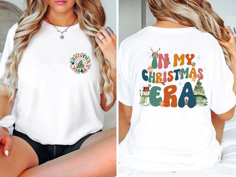 In My Christmas Vibes Era Shirt, Vintage Merry Christmas Shirt, Xmas Holiday Shirt