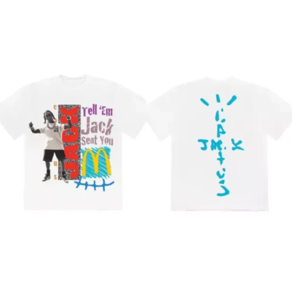 New Travis x McDonalds Cactus Jack Smile T Shirt