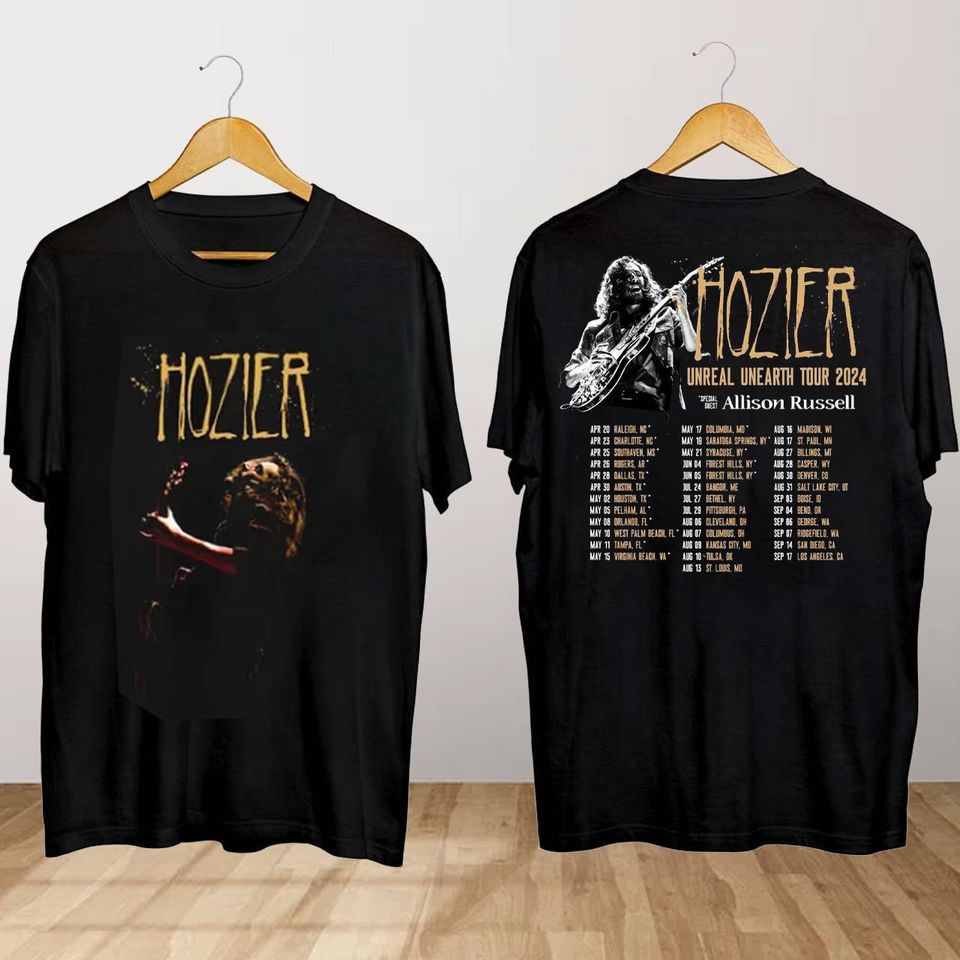 Unreal Unearth Tour 2024 T-Shirt, Hozier T-Shirt, Hozier Fan Gift Shirt, Unreal Unearth Tour 2024 Shirt, Hozier Tour Merch