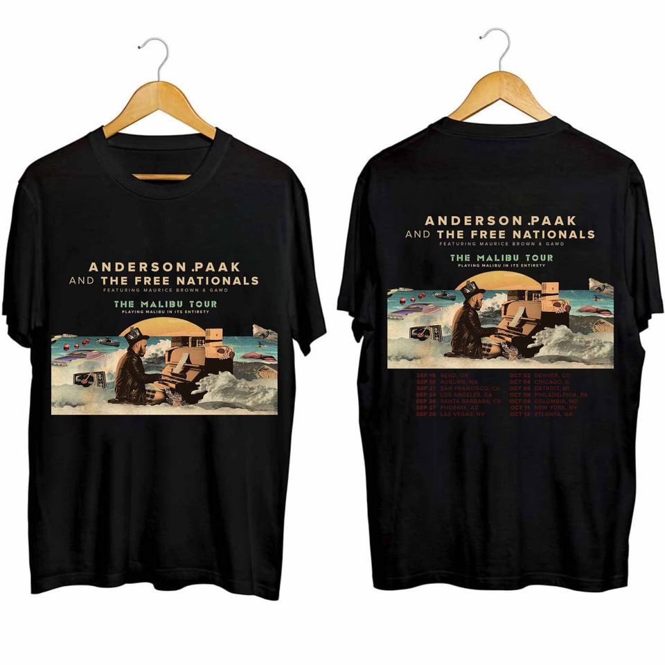 New Anderson .Paak & The Free Nationals The Malibu Tour Shirt, The Malibu Tour 2024 Shirt, Anderson .Paak Fan Shirt