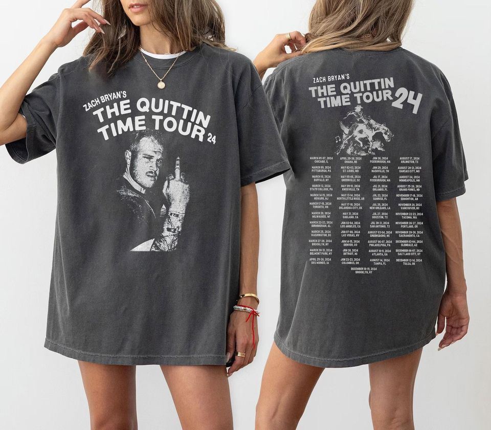 Vintage Zach Bryan The Quittin Time Tour 2024 Shirt, The Quittin Time Tour Retro Shirt, Country Music Tanktop, Who Grows Flowers Shirt
