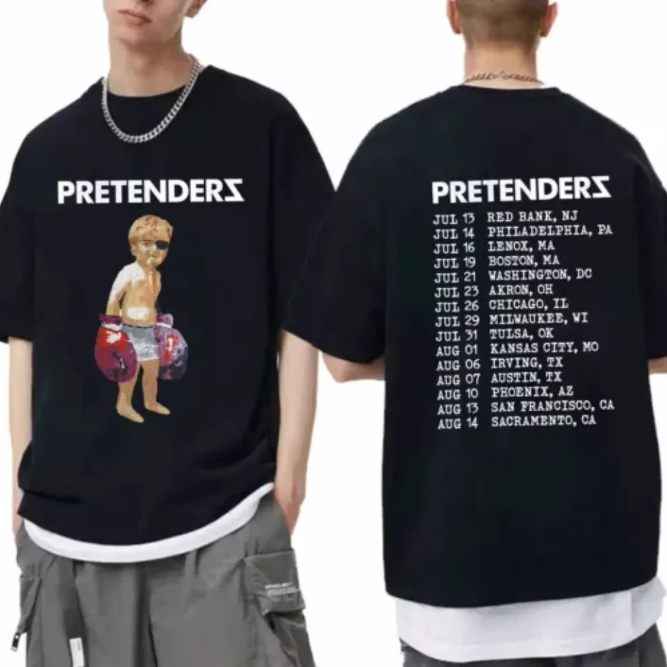 The Pretenders US 2024 Tour Shirt, Concert Double Sided Short Sleeve Shirt, Music Lover Gift, 2024 Music Tour Merch