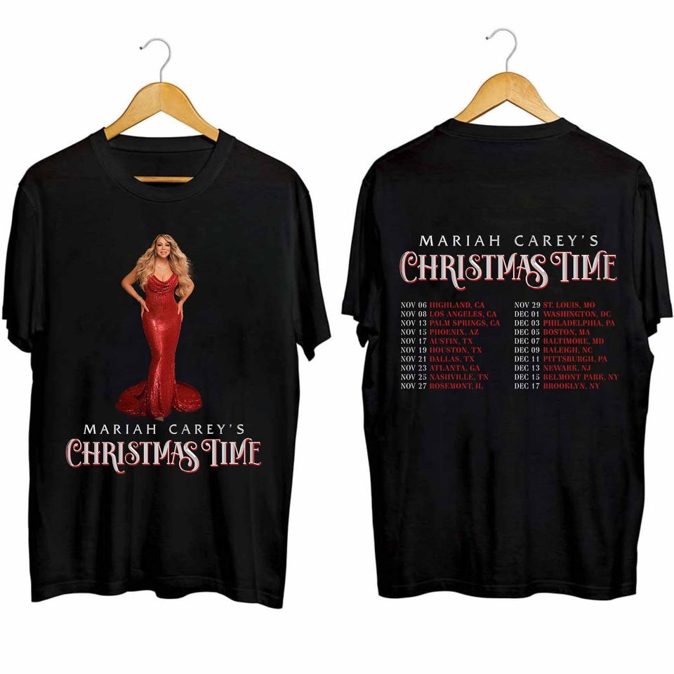 New Mariah Carey Christmas Tour 2024 Shirt, Mariah Carey Fan Shirt, Mariah Carey 2024 Concert Shirt, Mariah Carey Christmas Tee