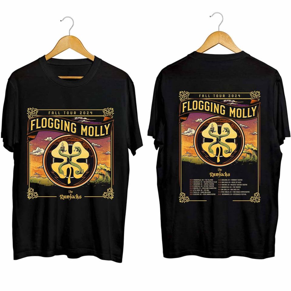 Flogging Molly - Fall 2024 US Tour Shirt, Flogging Molly Band Fan Shirt, Flogging Molly 2024 Concert Shirt