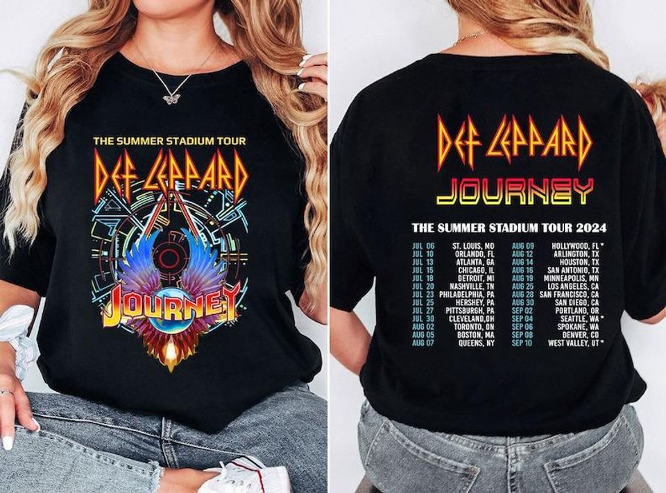 New Def-Leppard And Journey Summer Stadium Tour 2024 Shirt, Journey Tour Shirt