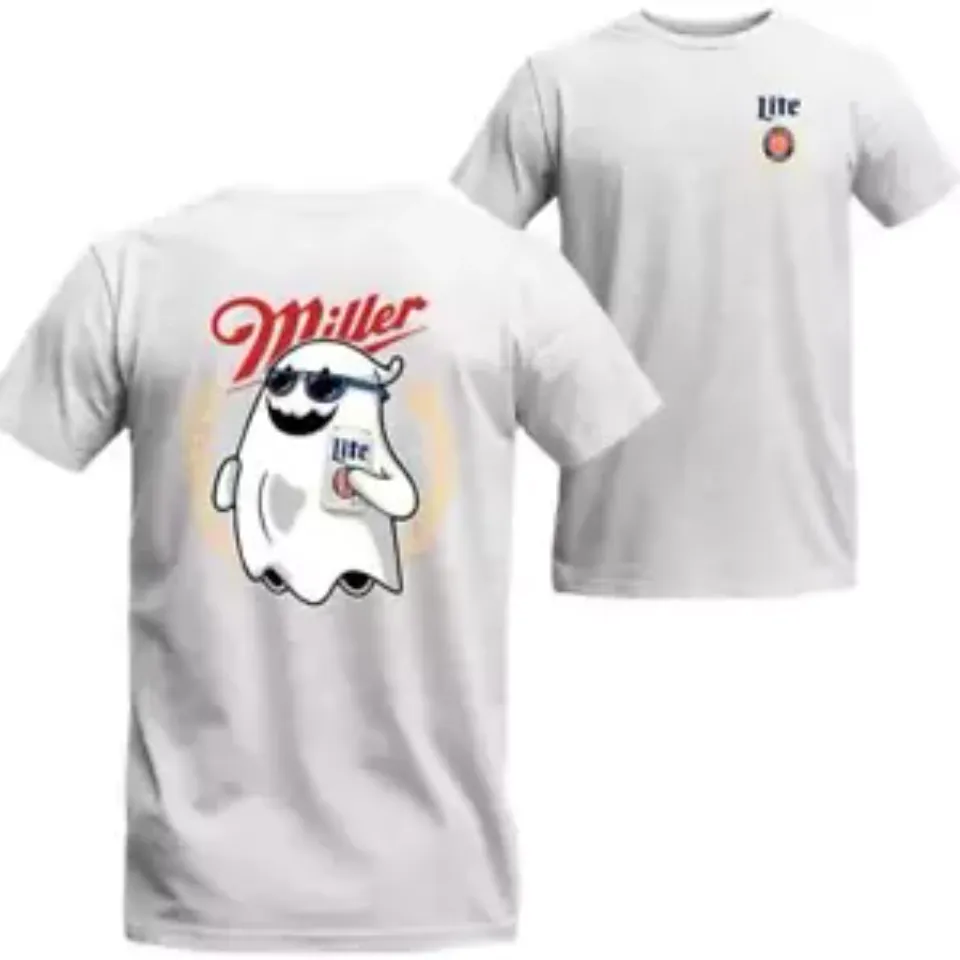 Miler-Lite Ghostt Halloween 2 Sided Shirt,Miler-Lite Unisex Short Sleeve T-shirt