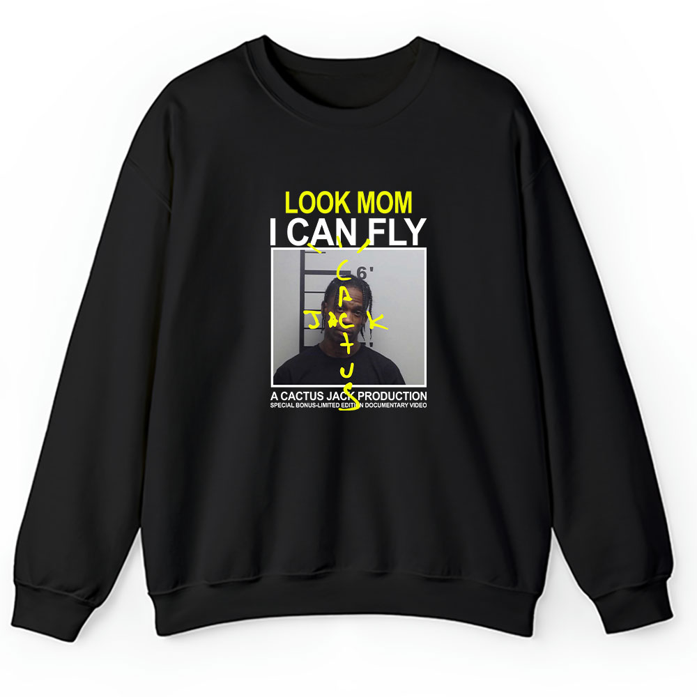 Travis Scott Sweater, Travis Scott Look Mom I Can Fly Unisex Sweatshirt