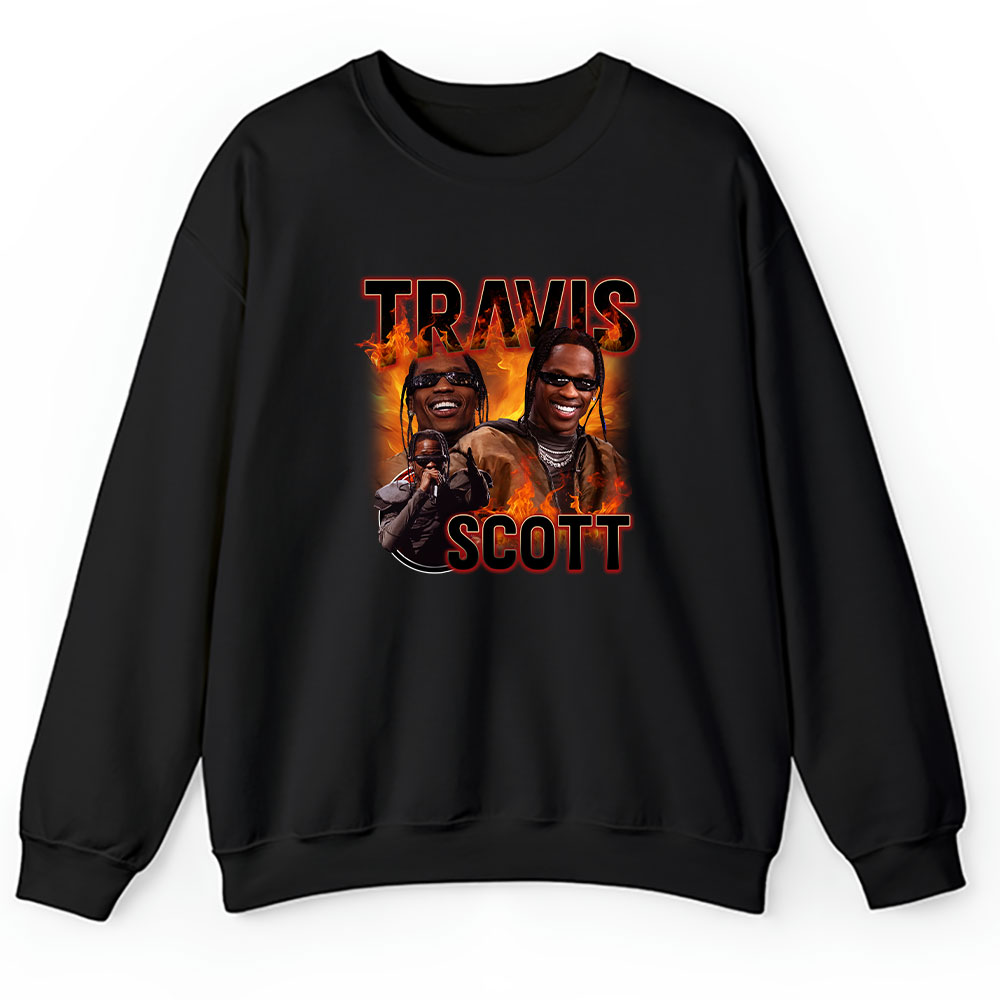 Travis Scott Sweater, Travis Scott La Flame Cactus Jack Trav Scott Squad Unisex Sweatshirt