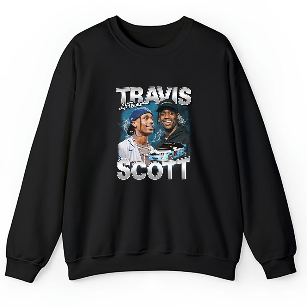 Travis Scott Sweater, Travis Scott La Flame Cactus Jack Trav Scott Squad Unisex Sweatshirt