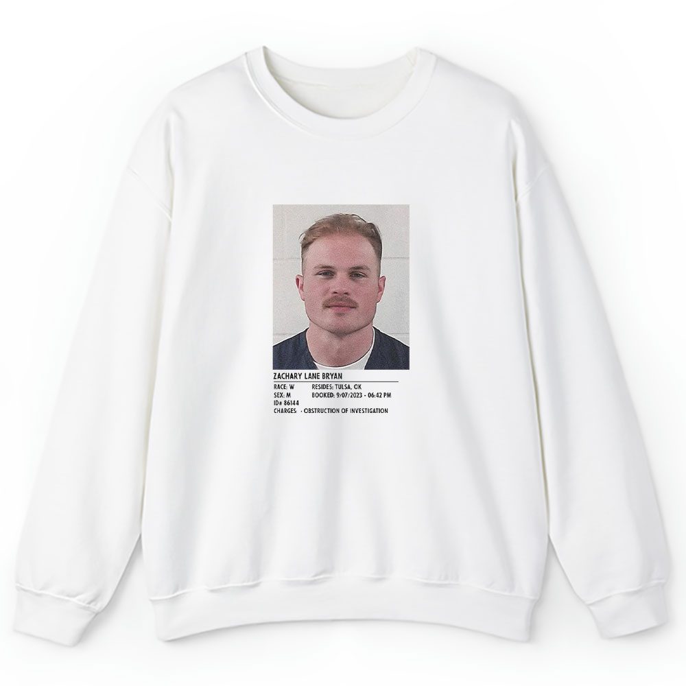 Zach Bryans Sweater, Zach Bryans Mugshot Unisex Pullover Sweatshirt