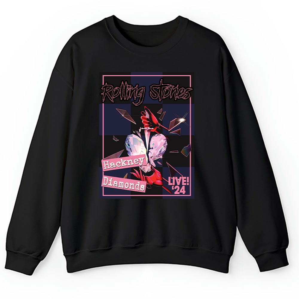 The Rolling Sweater, The Rolling Stones Hackney Diamonds Tour 2024 Unisex Sweatshirt TAT2592