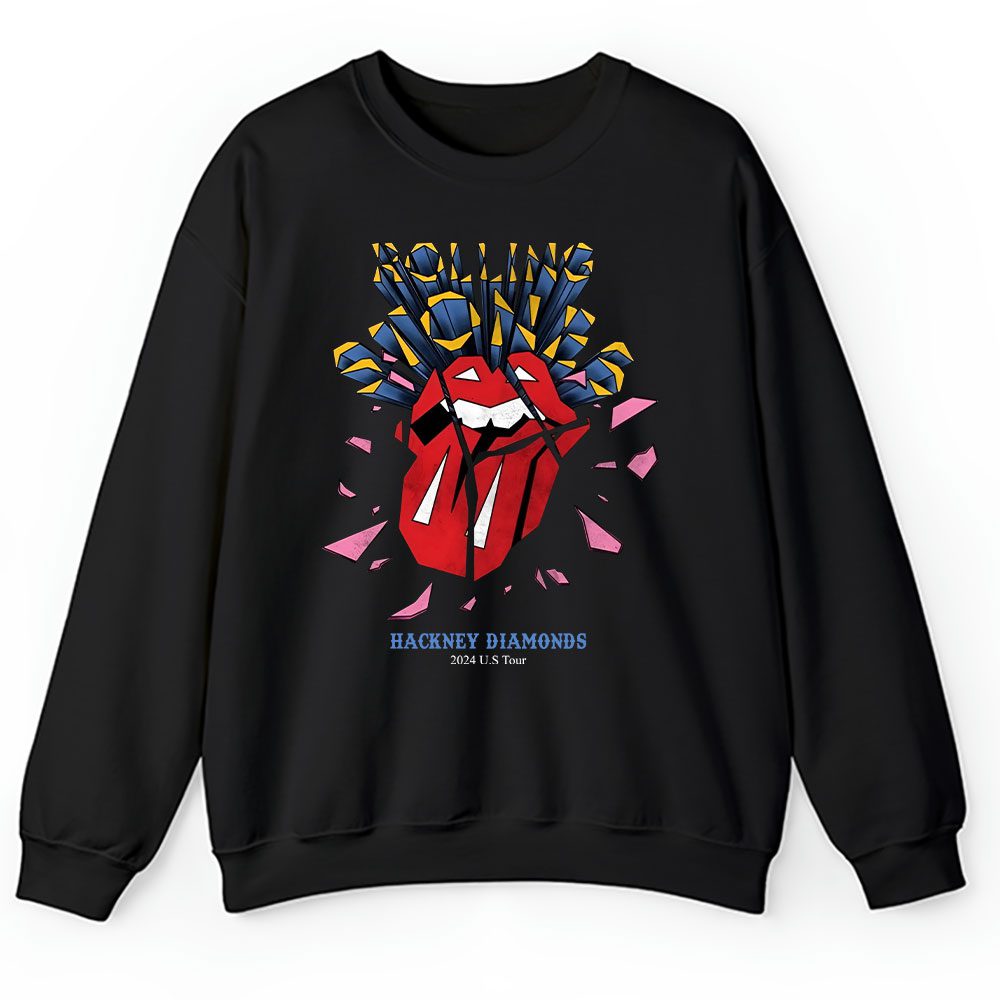 The Rolling Sweater, The Rolling Stones Hackney Diamonds Tour 2024 Unisex Sweatshirt TAT2593
