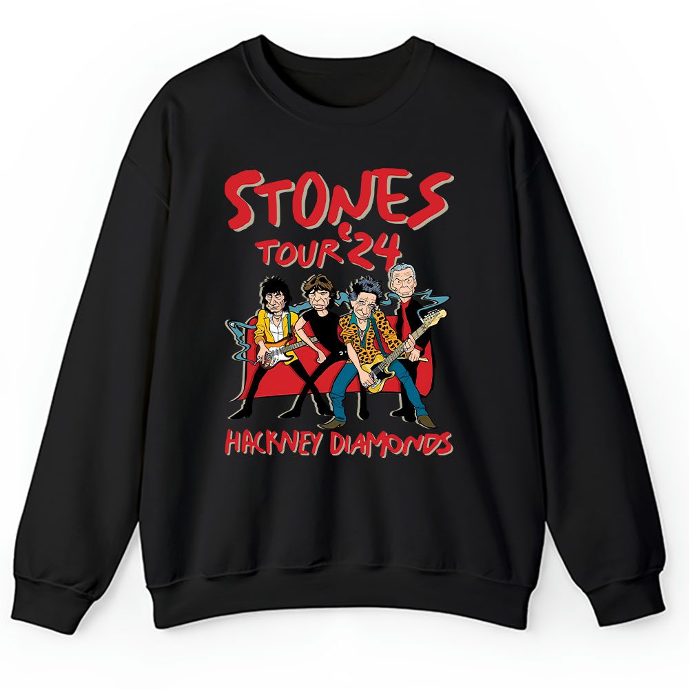 The Rolling Sweater, The Rolling Stones Hackney Diamonds Tour 2024 Unisex Sweatshirt TAT2586