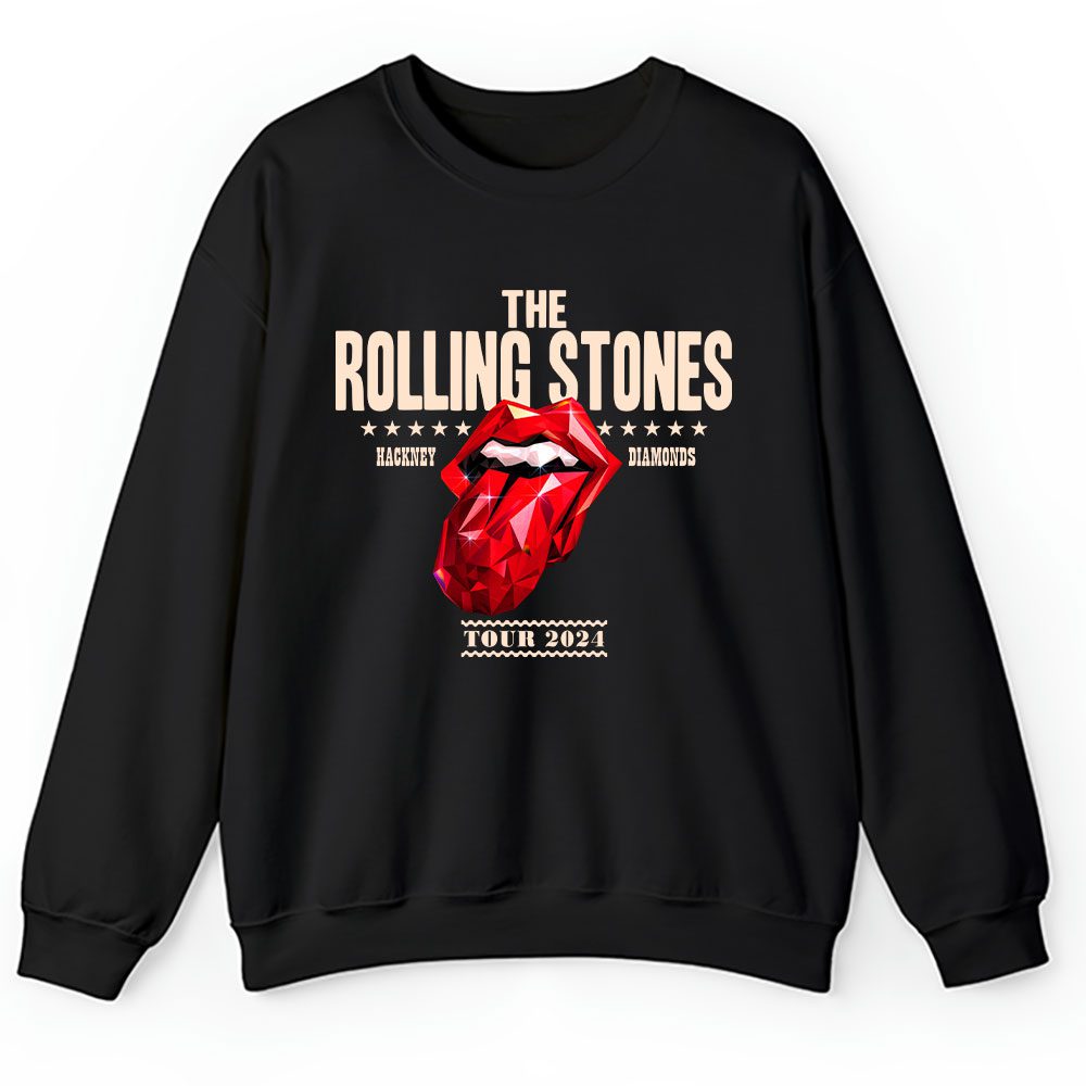 The Rolling Sweater, The Rolling Stones Hackney Diamonds Tour 2024 Unisex Sweatshirt TAT2578