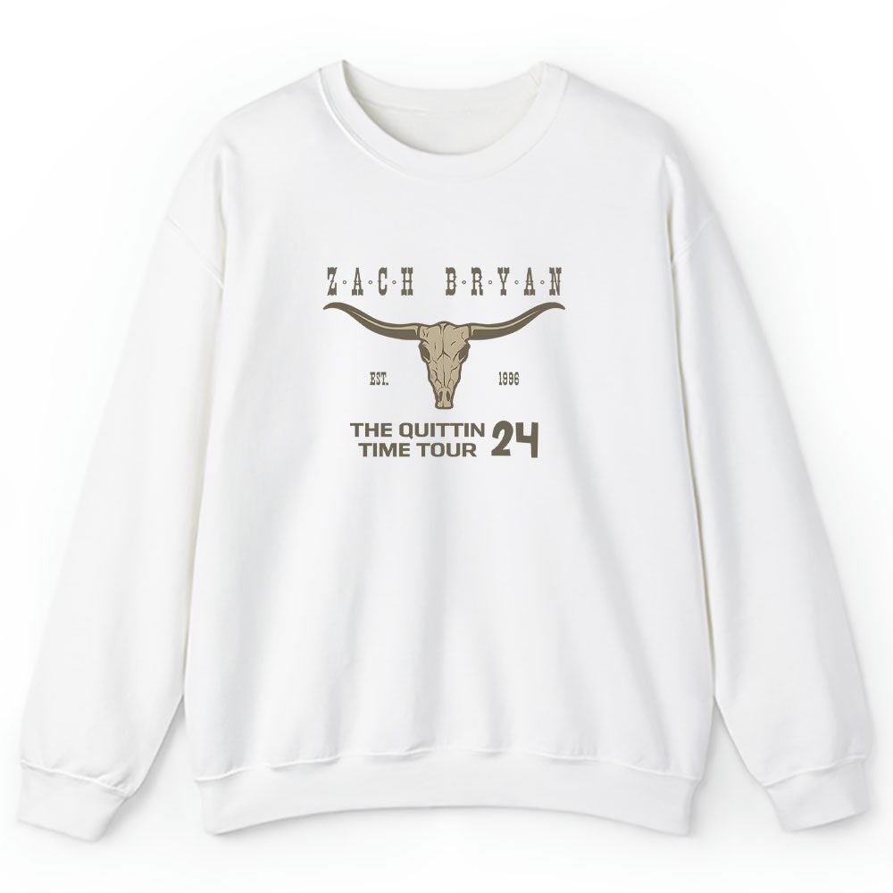 Zach Bryans Sweater, Zach Bryans The Quittin Time Tour 24 Unisex Pullover Sweatshirt
