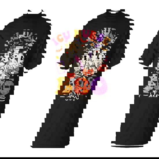 Icu Boo Crew Costume Nurse Ghost Halloween T-Shirt