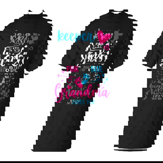 Keeper Of The Gender Grandma Loves You Grandma Baby Announce T-Shirt