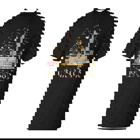 London Souvenir England Vintage City British Uk T- T-Shirt