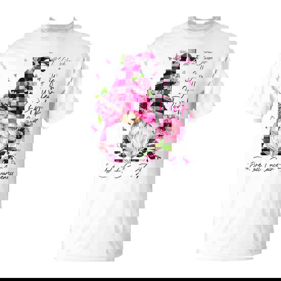 In October We Wear Pink Gnome Breast Cancer Awareness T-Shirt