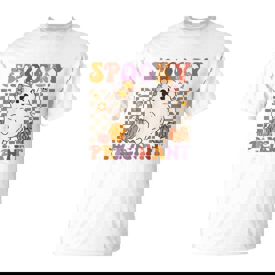 In My Spooky Pregnant Era Ghost Halloween Pregnant Mom Women T-Shirt