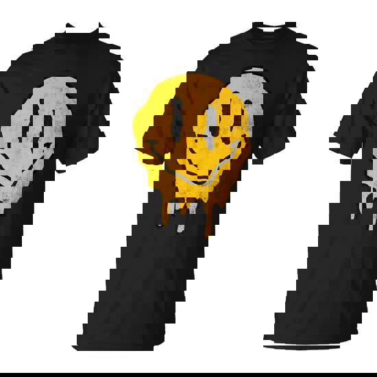 Melting Smile Face Smiling Melted Dripping Cute Happy T-Shirt