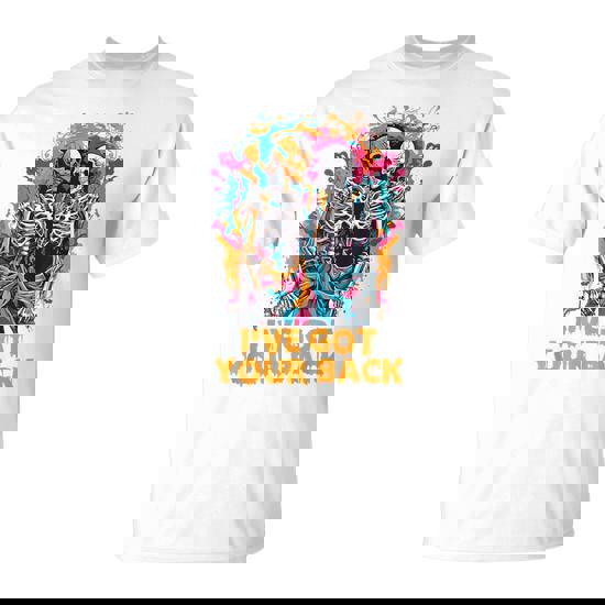 I've Got Your Back Halloween Skeletons Skull Women T-Shirt