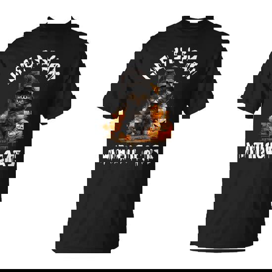 Life Is Scary Without Cats Halloween Black Cat T-Shirt