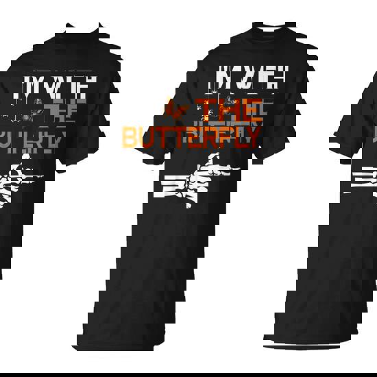 I'm With The Butterfly Costume Halloween Matching Couple T-Shirt