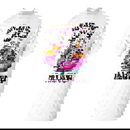 Just Waiting For Halloween Skeleton T-Shirt