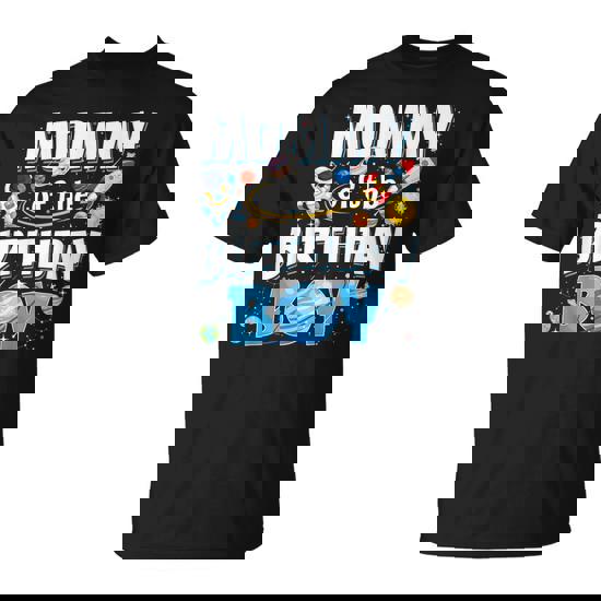 Mommy Of The Birthday Boy Astronaut Family Space Planets T-Shirt