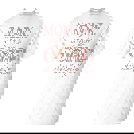 Mommy Of Little Miss Onederful 1St Birthday Boho Rainbow T-Shirt