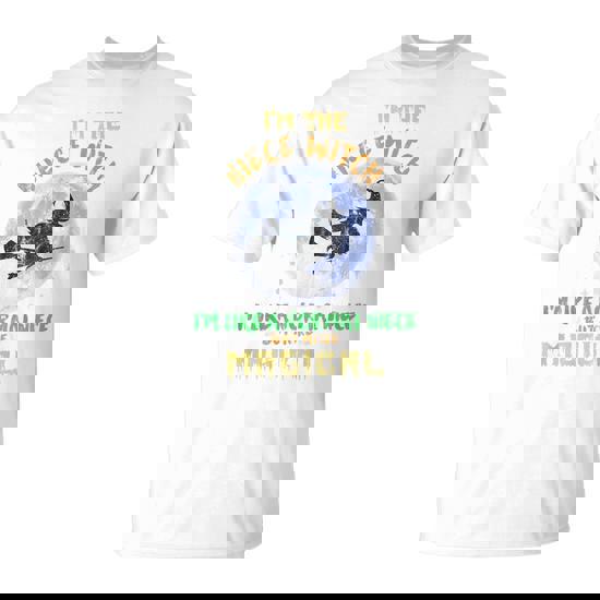 IM The Niece Witch Magical Blue Halloween Moon T-Shirt