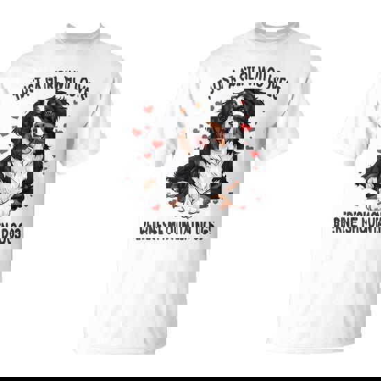 Just A Girl Who Loves Bernese Mountain Berner Dog Lover T-Shirt