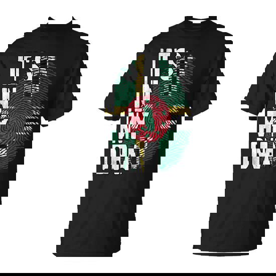 It's In My Dna Dominica Flag Fingerprint T-Shirt