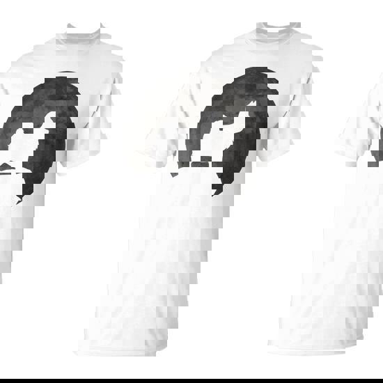 Moon And Dog Silhouette Pomsky T-Shirt