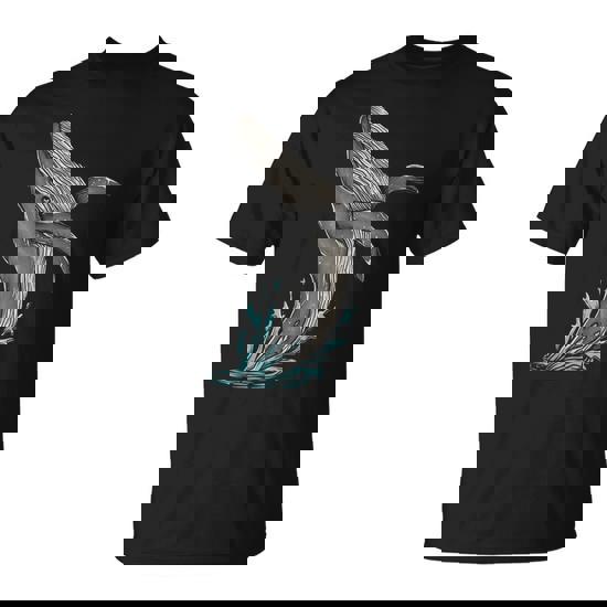 Minimalist Humpback Whale Breach Whale Watching T-Shirt