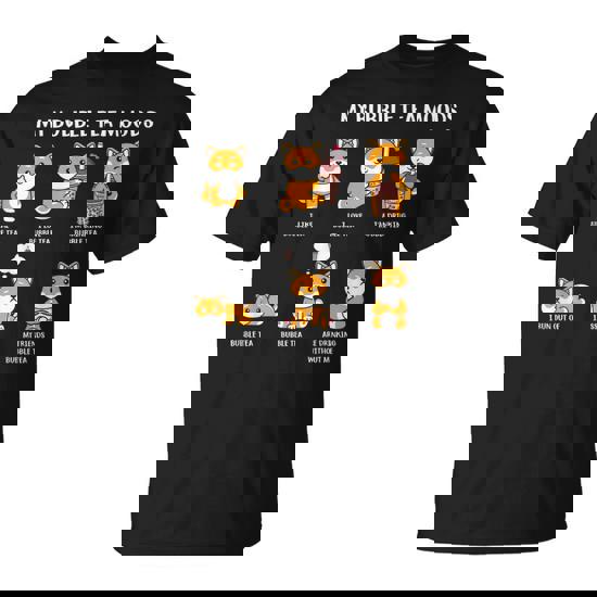 My Bubble Tea Moods Boba Bubble Tea Cup Anime Style T-Shirt