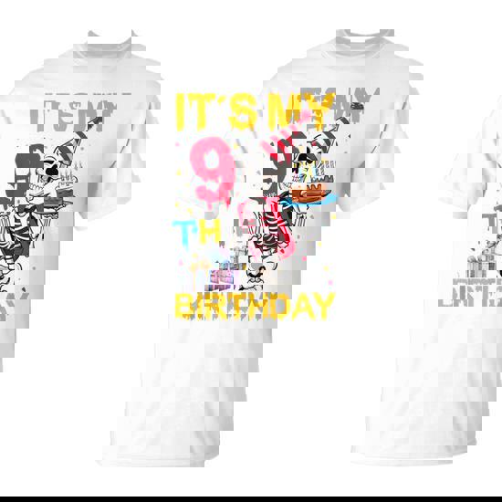 It's My 9Th Birthday Party Halloween Skeleton Birthday T-Shirt