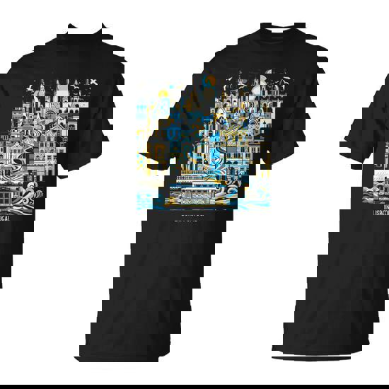 Lisbon Portugal Landscape Skyline International Travel T-Shirt