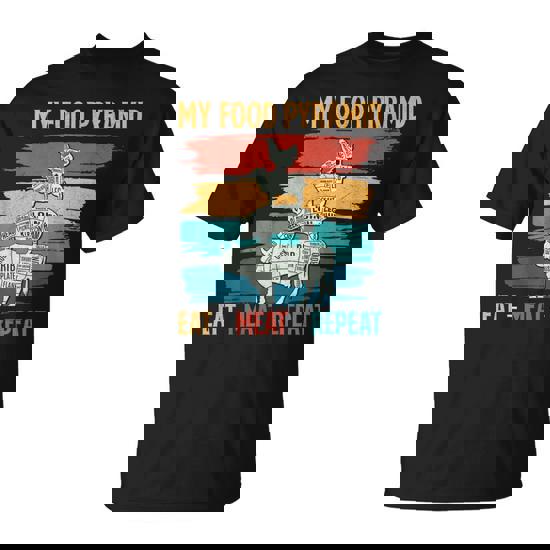 Meat Lovers My Food Pyramid Eat Meat Repeat Vintage T-Shirt