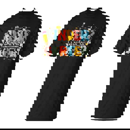 Kindergarten Dream Team Groovy Retro Kinder Back To School T-Shirt