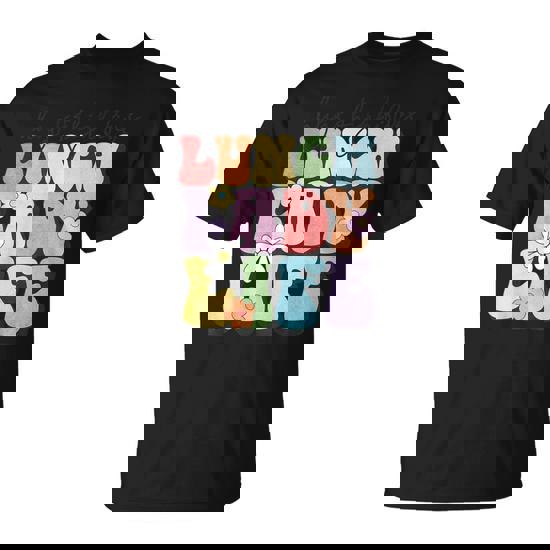 Hugs & High Fives Lunch Lady Vibes School Appreciation T-Shirt