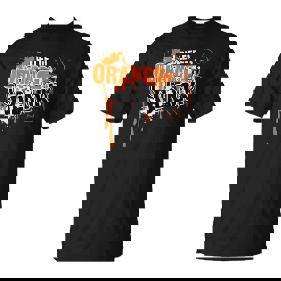 I Bleed Black & Orange Sports Team Game Day T-Shirt