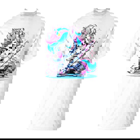 Ice Hockey Unicorn Kawaii Ice Hockey Sister Mom T-Shirt