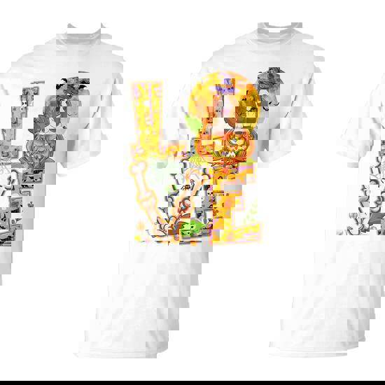 Love Basset Hound Witch Pumpkin Scary Halloween Dog Lovers T-Shirt