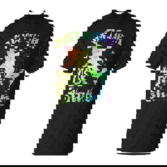 Just A Girl Who Loves Sharks Cute Shark Lover Girls T-Shirt