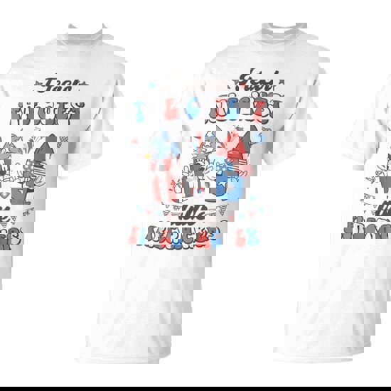 I Teach The Cutest Little Firecrackers 4Th Of July Teacher T-Shirt